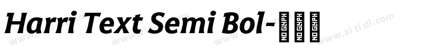 Harri Text Semi Bol字体转换